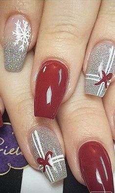 Christmas Fingernails, Christmas Nails 2022, Fall Nail Art Designs, Christmas Nail Art Designs, Winter Nail