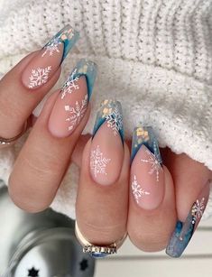 PRETTY WINTER NAIL IDEAS | DECEMBER NAILS Nails Autumn, December Nails, November Nails, Holiday Nail Designs, Winter Nails Acrylic, Christmas Gel Nails, Happy Nails, Her Nails, Snowflake Nails