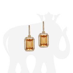 JE0130-CT 'Gossip' Citrine Emerald Cut Diamond Set Earrings with Diamond Hoops in 18K Yellow Gold. Hoops can be worn separately Stone Size: 12 x 8 mm Diamonds: G-H / VS, Approx Wt: 0.40 Cts Emerald Cut Earrings, Cut Earrings, Set Earrings, Emerald Cut Diamond, Diamond Set, Emerald Cut Diamonds, Gold Hoops, Emerald Cut, Citrine