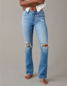 AE Stretch High-Waisted Skinny Kick Jean Spirit Jeans Ideas, Spirit Jeans, Chic Mom Outfits, True Jeans, Comfy Summer Outfits, Womens Flare Jeans, Flair Jeans, High Waisted Flares, Curvy Jeans