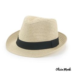 Olivia Mark - One-time molding Panama straw hat casual classic beach paper braided volume brim small bowler hat Bowler Hat, Casual Hat, Women's Summer Fashion, Olivia Mark, Straw Hat, One Time, Sun Hats, Melon, Panama Hat