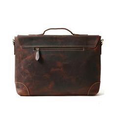 Vintage Crazy Horse Leather Briefcase, Messenger Bag, Laptop Bag, Business Men's Bag This Satchel is very exquisite and vintage; it is made of full grain leather and perfect for the consummate professionals, business men, lawyers, and more. This Messenger bag is perfect as your everyday bag, and can fit a 14-15 inches laptop, as well as many accessories. - Long Adjustable Shoulder Strap - Solid Quality Hardware - Fabric Lining - Inside wall zipper pocket, cell pocket, and purse pocket Length: 39 Vintage Waxed Finish Laptop Bag For Business, Vintage Business Shoulder Bag With Waxed Finish, Vintage Brown Leather Satchel For Office, Vintage Brown Leather Briefcase, Rectangular, Vintage Rectangular Laptop Bag For Formal Use, Business Shoulder Bag With Bridle Leather And Leather Lining, Vintage Brown Leather Office Bag, Classic Vintage Brown Leather Shoulder Bag, Classic Vintage Brown Rectangular Briefcase