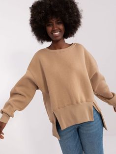 Welcome to the world of fashion-forward comfort with our "Sleek & Snug: Fashionable Everyday Brown Sweatshirt." This women's sweatshirt is not just an article of clothing; it's a lifestyle. Imagine a piece that seamlessly combines sleek design with everyday comfort – that's exactly what our brown sweatshirt brings to your wardrobe. The round neckline and long sleeves offer the utmost comfort, making it a versatile choice for any weather. Crafted from airy cotton, it's not just a sweatshirt; it's Super Soft Oversized Crew Neck Sweater, Super Soft Oversized Crew Neck Sweatshirt, Relaxed Fit Sweater With Drop Shoulder For Fall, Relaxed Fit Drop Shoulder Sweater For Fall, Relaxed Fit Fall Sweater With Drop Shoulder, Oversized Long Sleeve Super Soft Sweatshirt, Oversized Super Soft Long Sleeve Sweatshirt, Super Soft Oversized Long Sleeve Sweatshirt, Oversized Super Soft Comfy Sweater