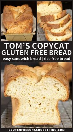 closeup of a loaf of golden sandwich bread Easy Gluten Free Breakfast, Gluten Free Sandwich, Gf Bread Recipe, Gluten Free Benefits, Gluten Free Bread Recipe, Gluten Free On A Shoestring, Homemade Gluten Free Bread, Lunch Box Idea