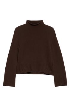 This softly felted wool-blend sweater enhanced with cashmere is knit in a boxy shape with a wide funnel neck and angled fashioning detailing the sides. 21 1/2" length (size Medium) Funnel neck Long sleeves Dropped shoulders Ribbed cuffs and hem 79% wool, 19% cashmere, 1% polyamide, 1% elastane Dry clean Made in Italy Designer Clothing Funnel Neck Sweater, Felted Wool, Funnel Neck, Wool Blend Sweater, Fashion Details, Funnel, Wool Felt, Neck Sweater, Wool Blend