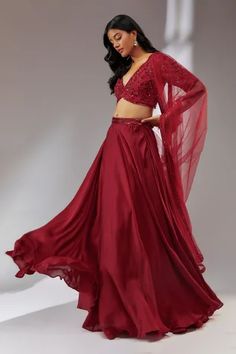 Shop for Neha Khullar Embroidered Waistband Satin Lehenga Set for Women Online at Aza Fashions Formal Red Sets With Sheer Dupatta, Bollywood Style Organza Evening Sets, Red Embellished Party Wear Lehenga, Bollywood Style Evening Organza Sets, Red Embroidered Choli For Party, Embellished Red Choli For Party Wear, Red Embellished Party Wear Choli, Red Embellished Organza Sets, Red Embellished Party Wear Set