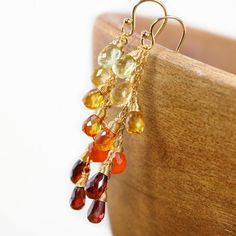 Garnet Dangle Earrings Gold Rainbow Earrings Drop Colorful Earrings Citrine Earrings Orange Gemstone Earrings Orange Earrings SOLD GOLD 14K (30291 - 7) Orange Gemstone Drop Earrings, Orange Gemstone Dangle Earrings, Orange Teardrop Gemstone Earrings, Vibrant Drop Earrings Jewelry Gift, Orange Fine Jewelry With Matching Earrings, Vibrant Drop Earrings For Gifts, Vibrant Drop Earrings For Gift, Red 14k Gold Dangle Earrings, Orange Natural Stones Drop Earrings