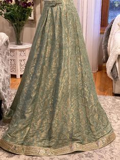 Pakistani Bridal Dress Elan Inspired Garden of Evening Mist | Etsy Elegant Fitted Wedding Dress With Traditional Drape, Elegant Brocade Lehenga With Intricate Embroidery, Green Organza Evening Dress For Wedding, Luxury Full-length Wedding Dress, Wedding Raw Silk Floor-length Sharara, Floor-length Raw Silk Sharara For Wedding, Raw Silk Floor-length Sharara For Wedding, Elegant Raw Silk Gown With Pallu, Elegant Brocade Lehenga With Zari Work