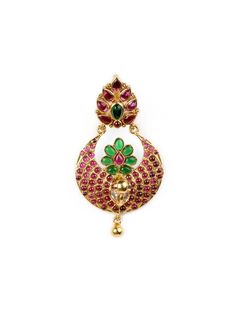 This contemporary designer pendant and earring set showcases exquisite chandbali-inspired designs, embellished with vivid red spinal ruby and lustrous green emerald stones, along with charming ball dangles. The central 3D peacock figure within the chandbali design adds a captivating touch, transforming the entire ensemble into a fresh and eye-catching masterpiece. The pendant features a center hook for attaching the chain, as shown in the picture. Note: Chain is not included in the sale. Please refer to the pictures of the jewelry worn on a model to get a clear idea of the size. Condition: New. This product is intricately designed and meticulously handcrafted with exceptional care by our skilled silversmiths, employing traditional Indian techniques. Every jewelry piece from Sashastrends be Pendant And Earring Set, Silver Jewellery Indian, San Ramon, Green Emerald, Traditional Indian, Silver Wedding, Gold Plated Silver, Indian Jewelry, Sterling Silver Pendants