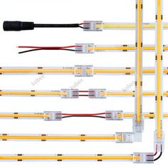 an image of electrical wiring and wires on a white background with clippings for each wire