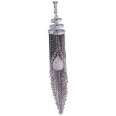 Fabulous 18k Diamond Tassel containing 14.63 full cut diamonds Gold Tassel Necklace, Fringe Necklace, Tassel Jewelry, Diamond Cross Pendants, Coral Jewelry, White Gold Necklaces, Diamond Gold, Multi Strand Necklace, Multi Strand