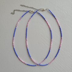 -Handmade Jewelry -14.5-16.5 In Seed Bead Necklace Color Combos, Purple Seed Bead Necklace, Bead Color Combos, Rocker Necklace, Crystal Wrapping, Necklace Stacks, Purple Beaded Necklace, Purple Choker, Beaded Projects