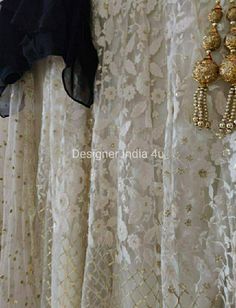 This is a made to order Lehenga Choli dupatta. I make it exclusively for my customers by using designer fabrics. I will only make it after you confirm your required size details. Handling time is what you will tell me, I will process it as per need and deliver by or before a delivery date you mention. The Lehenga is made with thread embroidered ivory net. Blouse is made with black Georgette fabric. Dupatta is in sequin net fabric. Dupatta is decorated with embroidery work all over as shown in th Indowestern Dresses, Mint Outfit, Green Lehenga Choli, Party Wear For Women, Indian Outfits Lehenga, Party Wear Lehenga Choli, Green Lehenga, How To Make Skirt, Lehenga Skirt