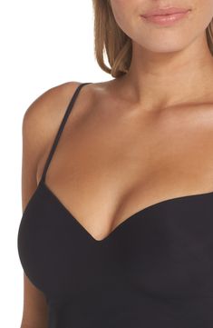 Built-in underwire demi cups offer figure-flattering support in a smooth layering cami that can also be worn on its own. 15" center front length Adjustable straps Tagless label won't rub or irritate skin 72% polyamide, 28% elastane Hand wash, line dry Imported Lingerie Elegant Second-skin Camisole With Built-in Bra, Shapewear Camisole With Underwire, Stretch Camisole With Built-in Bra And Underwire, Camisole With Built-in Bra And Minimal Stretch, Second-skin Camisole With Bra-friendly Design, Solid Second-skin Camisole, Bra Friendly, Solid Second-skin Bra-friendly Camisole, Shapewear Camisole With Underwire And Adjustable Straps, Solid Color Second-skin Camisole, Bra Friendly