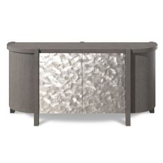 the sideboard is made out of metal and has two doors on each side, one door