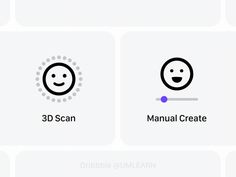 three different types of 3d scanners with the text, manual and manual on them