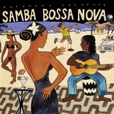 the cover art for samba bossa nova's album, featuring two women playing