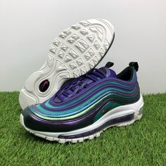 Nike Air Max 97 (Gs) Iridescent Sneaker Youth Size 4y Women's Size 5.5 Iridescent/Purple/Green/White Av3181-500 Brand New Without Box Iridescent Lace-up Sporty Sneakers, Iridescent Low-top Sporty Sneakers, Sporty Iridescent Low-top Sneakers, Iridescent Sporty Sneakers For Streetwear, Sporty Iridescent Sneakers For Streetwear, Iridescent Synthetic Round Toe Sneakers, Sporty Iridescent High-top Sneakers, Iridescent Low-top Sneakers For Sports, Iridescent Sneakers With Round Toe For Sports