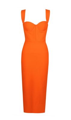 BANDAGE MIDI DRESS IN ORANGEIntroducing our stunning Bandage Midi Dress in Orange. This dress is designed to make you look and feel like a sexier, more attractive woman. Its vibrant orange hue is sure to make you the most eye-catching girl in any crowd. Stand Out in Style Perfect for garden parties, brunch dates, picnics, afternoon tea, and vacations Turn heads wherever you go with this bold and vibrant dress Complete Your LookTeam this dress with delicate mules or flat sandals and a woven tote Orange Party Dress With Sweetheart Neckline, Orange Fitted Dress With Sweetheart Neckline, Fitted Orange Dress With Sweetheart Neckline, Orange Strapless Midi Dress For Party, Orange Strapless Midi Party Dress, Orange Sleeveless Bodycon Dress For Evening, Orange Fitted Strapless Dress, Elegant Orange Bodycon Dress For Night Out, Orange Strapless Evening Dress