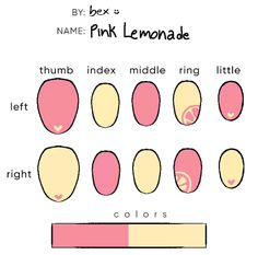 :D Nail Designs With Dots, Nails Easy Simple, Pink Lemonade Nails, Lemonade Nails, Pink Black Nails, Holloween Nails, Beachy Nails, Ballet Nails, Band Nails