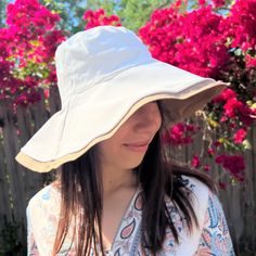 FREE Standard U.S Shipping on all orders over $35 Extra Wide Brimmed Spring Summer Hat Womens Reversible Large Brim Urban Boho Sun Hat Crushable Packable Walking Travel Elegant Vacation Honeymoon Ladies Hat This spring summer hat has an extra wide 5 inch brim. Removable & adjustable chin strap/ drawstring for windy days. Reversible double-sided hat. The brim can be turned up or turned down. It's easy to take shape you want due to bendable wire. It is an elegant accessory for women. This wide bri Cheap Yellow Casual Sun Hat, Lightweight Spring Bucket Hat, Beige Lightweight Sun Hat For Outdoor, Lightweight Beige Outdoor Sun Hat, Beige Upf 50+ Bucket Hat For Travel, Lightweight Beige Sun Hat For Outdoor, Beige Bucket Hat With Upf 50+ For Travel, Outdoor Beige Sun Hat With Upf 50+, Beige Packable Sun Hat For Outdoor