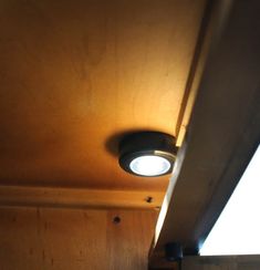 a light that is on in the ceiling