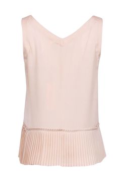 Get this fresh and feminine tank from Rebecca Taylor to add something special to your essential wardrobe! This soft and silky tank is perfect for layering during the fall or flaunting on it's own during the warmer seasons. Whenever you decide to rock this pleated hem tank, you will look and feel like a true fashionista! Size 2 100% Silk Unlined V-neckline Sleeveless Pleated bottom detail Bust 35" Waist 34" Shoulder to hem 23" Chic Spring Camisole Vest, Chic Camisole Vest For Spring, Chic Spring Tank Vest, Chic Cami Vest For Spring, Elegant Spring Camisole For Work, Elegant Spring Workwear Camisole, Elegant Spring Viscose Camisole, Elegant Tank Top For Spring, Chic Camisole Tank Top For Fall