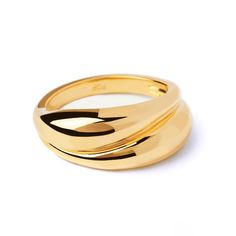 Attract attention when you wear this bold and luxe gold-plated bypass ring from PDPAOLA™ at Zales. Created in sterling silver with 18K gold plate Polished ribbons widen and narrow in a bypass design. This ring is available in select sizes only and cannot be resized after purchase. Bypass Ring, Insta Inspo, Stone Settings, How To Take Photos, Ring Designs, Fashion Rings, Sterling Silver Rings, 18k Gold, Jewelry Rings