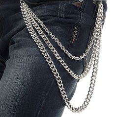 Chain Jeans, Chain Pants, Punk Jeans, Jeans Chain, Pants Chain, Trendy Belts, Silver Pants, Pant Chains, Belt Chain