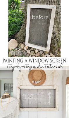 the before and after pictures of painting a window screen step - by - step video