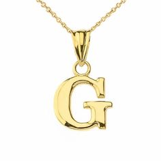 Solid 14k Gold Small Mini Initial Letter G Pendant Necklace Metal Type: 14k Solid Yellow Gold (Also Available In 10k Solid Gold) Metal Color: Yellow Gold. (Also Available In White Gold And Rose Gold) Pendant W/Chain Weight: 1.6 - 1.6 Grams (Vary From Chain) Height Including Bail: 0.60 In (15.79 Mm) Width: 4.80 Mm - 11.32 Mm Chain Available In 16", 18", 20", 22" Letter E Is For Size Demonstration Only. Available In Another Listings In Any Letter A-Z Made To Order In Us. Please Allow 10-15 Days Classic Yellow Gold Initial Necklace For Anniversary, Classic 14k Gold Initial Necklace For Formal Occasions, Classic Yellow Gold Initial Necklace For Formal Occasions, Classic Formal 14k Gold Initial Necklace, Formal Classic Yellow Gold Initial Necklace, Classic Gold Initial Necklace For Formal Occasions, 14k Yellow Gold Initial Necklace Stamped 14k, 14k Yellow Gold Initial Necklace, Gold Polished 14k Gold Initial Necklace