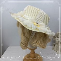 Attention: This price is for a hat only, others are not included.   	 		 			Size 			S 			M 		 		 			Head Circumference 			54-56 			56-58 Whimsical Brimmed Summer Hat, White Fedora Costume Hat For Summer, Whimsical Short Brim Vacation Hats, White Summer Cap Costume Hat, Whimsical Adjustable Brimmed Straw Hat, Cute Adjustable Mini Hat With Wide Brim, Cream Brimmed Top Hat For Summer, Whimsical Short Brim Summer Hats, Adjustable Cream Top Hat For Summer