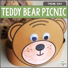 the teddy bear picnic craft is made with construction paper