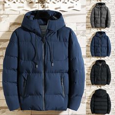 Top Seller for Men Winter Warm Duck Down Jacket Ski Snow Thick Hooded Puffer Coat Parka Quilted, Jackets Mens Outwear, Quilted Parka, Overcoat Jacket, Duck Down Jacket, Outwear Coat, Winter Jacket Men, Jacket Parka, Outwear Jackets, Padded Coat