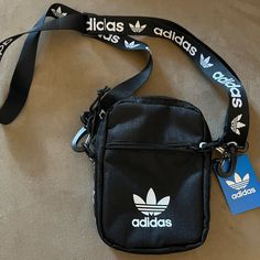 Brand New Adidas Crossbody Bag White Rectangular Shoulder Bag For Streetwear, White Streetwear Bag With Adjustable Strap, White Crossbody Shoulder Bag For Streetwear, White Bag With Adjustable Strap For Streetwear, White Bags With Adjustable Strap For Streetwear, Adidas Everyday Shoulder Bag, Trendy Adidas Shoulder Bag With Adjustable Strap, Trendy Black Adidas Bag, Trendy Adidas Black Bag