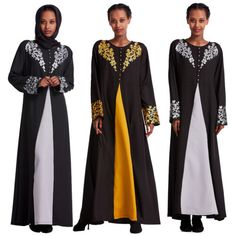 Premium Quality Ramadan Muslim Women Abaya Maxi Dress Dubai Party Kaftan Loose Jilbab Moroccan, Stunning Womens Dresses Eid Long Maxi Dress, Long Abaya For Eid, Long Sleeve Agbada For Eid Party, Eid Party Tunic Maxi Dress, Dubai Party, Muslim Dress Abaya, Caftan Moroccan, Women Abaya, Gown Ideas