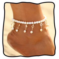 Anklets Gold, Feet Drawing, Rhinestone Anklet, Anklet Chain, Bracelets Chain, Foot Bracelet, Pearl Anklet, Anklets Boho, Women Pendant