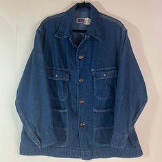 Vintage Big Mac JC Penny Blue Jean Denim Jacket Button Up Coat Size 46 XL Jean Jean, Big Mac, Jacket Buttons, Vintage Wear, Blue Jean, Vintage Jacket, Metal Buttons, Vintage Denim, Denim Button Up