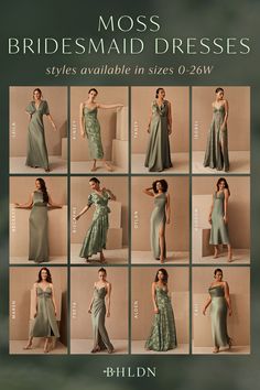 the bridesmaid dresses are available in sizes 0 - 20