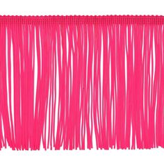 neon pink fringe on white background