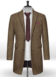 A timeless investment in smart style, add interest to your sartorial repertoire with the Vintage Glasgow Brown Tweed Overcoat. Crafted from wool, the interestingly textured tweed overcoat will make sure you stand out while looking effortlessly smart. 
 
 The overcoat carries a nuance cut and detail that is definitely worth exploring. Let your dashing attire go unaffected by the cold outside by adorning the overcoat that guarantees to make an impact be it an occasion or an everyday look.  Buttons Formal Tweed Outerwear With Hidden Button Closure, Tailored Tweed Wool Coat With Lapel Collar, Winter Tweed Business Blazer, Tweed Outerwear With Notch Lapel, Tailored Tweed Outerwear For Business Casual, Tweed Outerwear With Herringbone Pattern And Suit Collar, Winter Tweed Blazer For Business Casual, Winter Business Tweed Blazer, Business Tweed Jacket