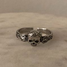 Gothic Skull Fashion Ring Adjustable Any Questions Please Let Me Know Goth Rings, Gothic Jewelry Rings, Sugar Skull Ring, Goth Ring, Gothic Ring, Gothic Skull, Gothic Rings, Skull Fashion, Chunky Rings