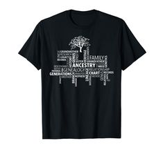 a black t - shirt with the word family written in different languages