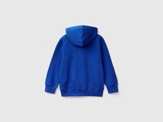 Long sleeve hoodie in pure cotton with a firm yet lightweight feel. Sporty style, with front kangaroo pocket and logo print on front. Dungaree Skirt, Sweatshirt Jean Jacket, New T, T-shirt Polos, Sporty Style, Blouse Dress, Men's Collection, Bright Blue, Long Sleeve Hoodie