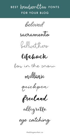 the best handwritten fonts for your blog, and how to use them in this post