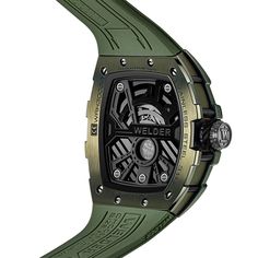 Case Diameter: 42.5 mmx49.6 mm Glass Feature: Mineral Photochromic Style: Sports Watches Case Color: Green Strap: Silicone Color: Green Water Resistance: 3 ATM Green Cases, Rugged Style, Green Water, Sports Watch, Vibrant Green, Wristwatch Men, Sport Watches, Watch Case, Men's Collection