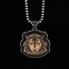 Men's Lion Necklace in Sterling Silver Details Sterling Silver Stone: CZ (Cubic Zirconia) Chain: Sterling Silver Style #MDIS-KG100406 Complimentary express shipping worldwide. The necklace comes with the chain shown in the product photo. Certified material and hallmarked for authenticity. Production & Delivery Production: 5 - 7 business days Delivery: 1 - 3 business days worldwide via Express Delivery. We’re here to help with style advice, a second opinion, or finding your perfect size. For any