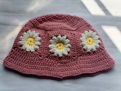 Handmade Crochet Granny Square flower Bucket Hat . This super cute crochet bucket hat is perfect for spring,summer,autumn,winter. It is use sustainable,eco-friendly yarn. it will be the Christmas gift,Wedding and Birthday gift for All Year. We accept custom made different color and pattern. Please feel free to contact us if you have any questions. have a blessed day Pink Flower-shaped Handmade Hats, Pink Handmade Flower Hat, Handmade Pink Flower Hat, Cute Handmade Hats For Spring, Cute Handmade Spring Hat, Cute Crochet Brimmed Bucket Hat, Spring Handmade Cotton Crochet Hat, Spring Handmade Crochet Cotton Hat, Spring Hand Knitted Cotton Crochet Hat