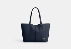 North Tote Bag 32 | COACH Navy Gifts, Along For The Ride, Work Tote Bag, Backpack Charm, Work Tote, Going Places, Fancy Bags, Large Wallet, Signature Hardware