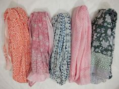 Material :- 100% Cotton Size 180 x 110 Centimeters.Color :- Assorted Qty :- 5 Pcs This is a block printed handmade scarf. Each stole is block printed in different patterns and shades forming a stylish accessory with any dress.ASSORTED COLORS AND DESIGNS WILL BE SEND ACCORDING TO AVAILABILITY IN STOCK-------Shipping : - We ship all items express shipping courier with Fedex, Dhl, Aramex or India Post.-------Payment : - We accept payment through PayPal only.---------Return Policy :- We allow 100% M Casual Multicolor Scarves, Bohemian Multicolor Dupatta For Spring, Multicolor Floral Print Beach Scarf, Multicolor Floral Print Scarf For Beach, Summer Floral Print Multicolor Dupatta, Spring Multicolor Dupatta With Printed Border, Casual Multicolor Scarf, One Size, Traditional Multicolor Floral Print Scarves, Pink Bohemian Cotton Scarves